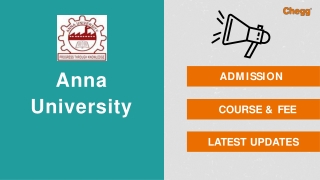 Anna University - [AU], Chennai