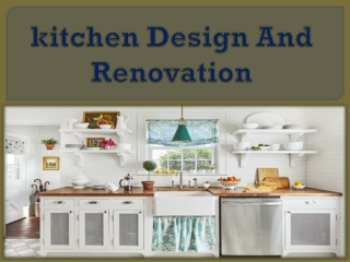 kitchen Design And Renovation