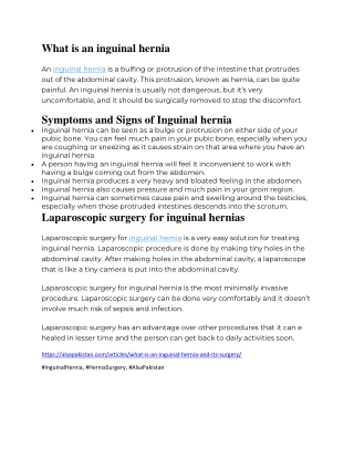 inguinal hernia surgery