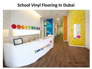 School Vinyl Flooring In Dubai