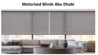 Motorized Blinds Abu Dhabi