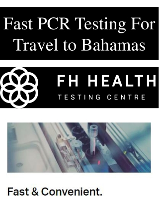Fast PCR Testing For Travel to Bahamas