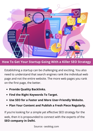 How To Get Your Startup Going With a Killer SEO Strategy