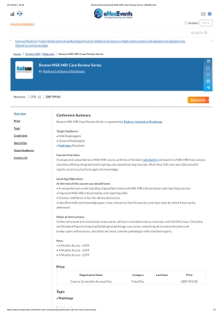 Boston Musculoskeletal MSK MRI Case Review Series _ eMedEvents