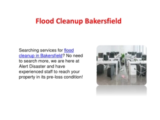 Flood Cleanup Bakersfield