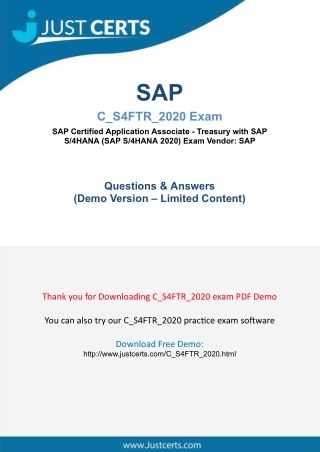 Get Success With Real SAP C_S4FTR_2020 Exam PDF-[2021]