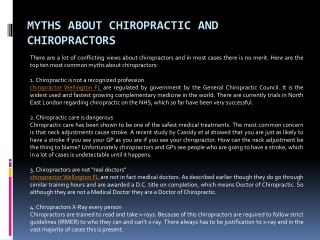 Myths About Chiropractic and Chiropractors