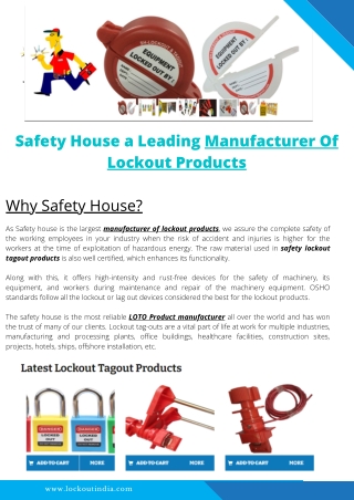 Manufacturer and Supplier of Lockout Products or Loto Products In Delhi, India