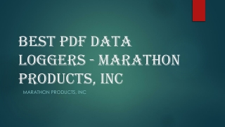 Best PDF Data Loggers - Marathon Products