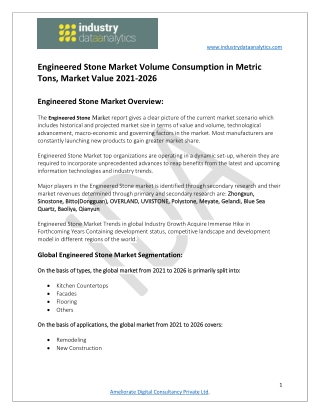 Engineered Stone Market Future Opportunity and Forecast 2026