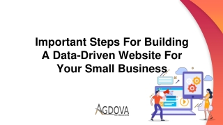 Important Steps For Building A Data-Driven Website For Your Small Business