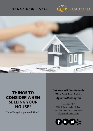 Consideration of Best Real Estate Agent on Selling of House