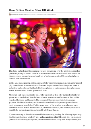 How Online Casino Sites UK Work
