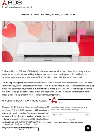 Silhouette CAMEO 4 Cutting Plotter, White Edition