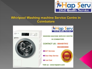 Whirlpool Washing machine Service Centre in Coimbatore