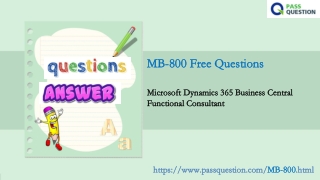 2021 Free & Update Microsoft MB-800 Questions and Answers