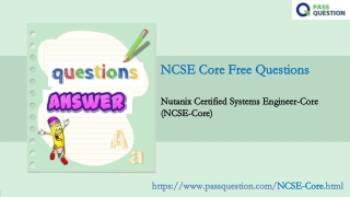 2021 Free & Update Nutanix NCSE Core Exam Questions