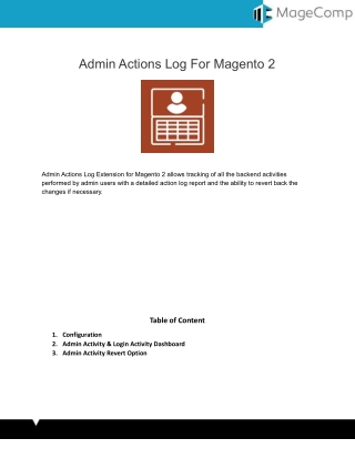 Magento 2 Admin Actions Log