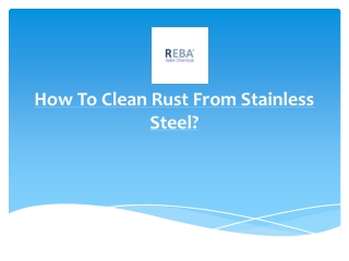 Clean Rust from Stainless Steel