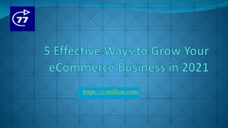 5 Effective Ways to Grow Your eCommerce Business in 2021