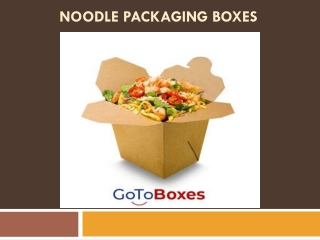 Noodle Packaging Boxes