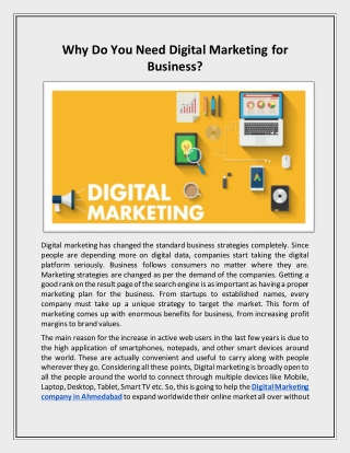 Why Do You Need Digital Marketing for Business