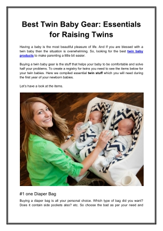 Best Twin Baby Gear Essentials for Raising Twins