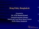 Drug Policy Bangladesh