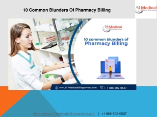 10 Common Blunders Of Pharmacy Billing