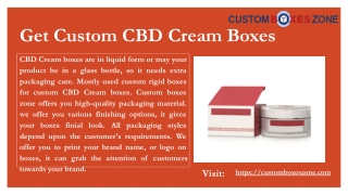 Get Custom CBD Cream Boxes