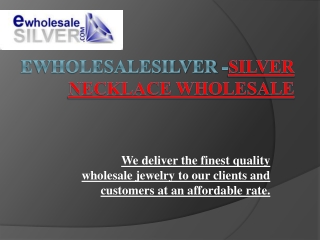 EWHOLESALESILVER -Silver Necklace Wholesale