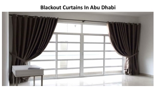 Blackout Curtains In Abu Dhabi