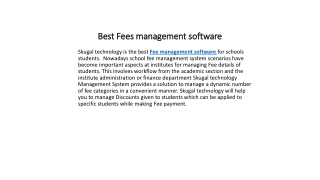 Best Fees management software