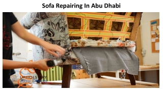 Sofa Repairing In Abu Dhabi