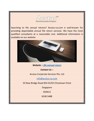 File Annual Return | Acutus-ca.com