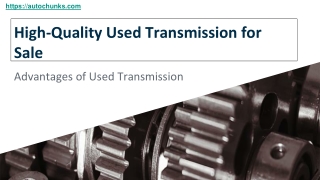 High-Quality Used Transmission for Sale