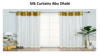 Silk Curtains Abu Dhabi
