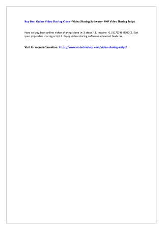 Buy Best Online Video Sharing Clone - Video Sharing Software - PHP Video Sharing