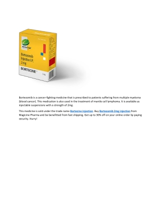 Bortezomib 2mg injection