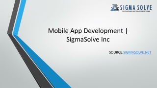 Mobile App Development | Hire Mobile App Developer | Sigma Solve