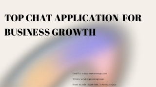 Top Chat application for Business Growth