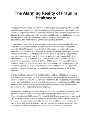 The Alarming Reality of Fraud in Healthcare