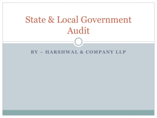 State and Local Government Accounting Auditing Services – HCLLP