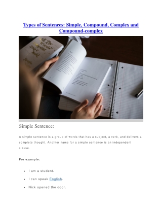 Types of Sentences