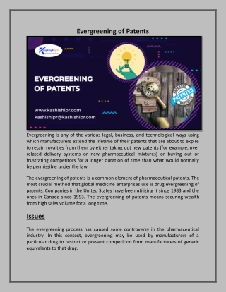 Evergreening of Patents