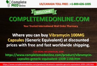 Generic Vibramycin 100mg Capsules Online