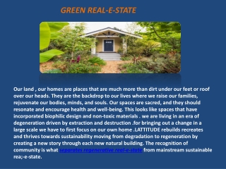 GREEN REAL-E-STATE SERVICE