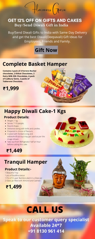 Order Now! Diwali Special Cakes Online in Delhi NCR from Flavours Guru