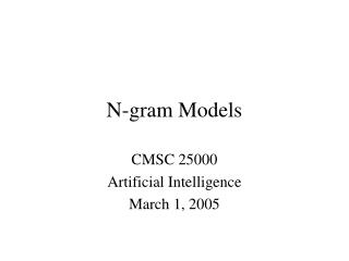 N-gram Models
