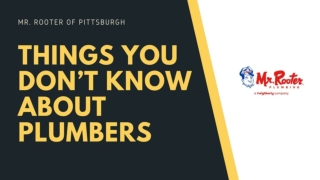 Things You Don’t Know About Plumbers